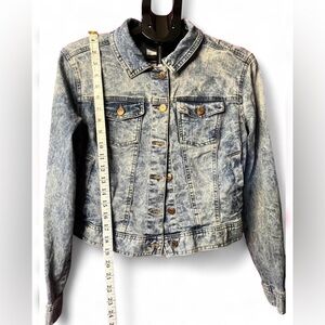 Celebrity Pink Acid Wash Denim Jacket - Faded Blue